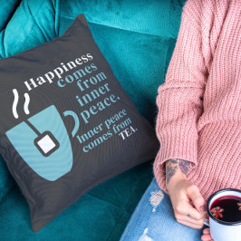 Glück ist Tee Funny Zitat Wort Kunst Kissen