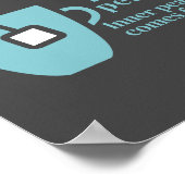 Glück ist Tee Funny Zitat Wort Kunst Poster (Ecke)