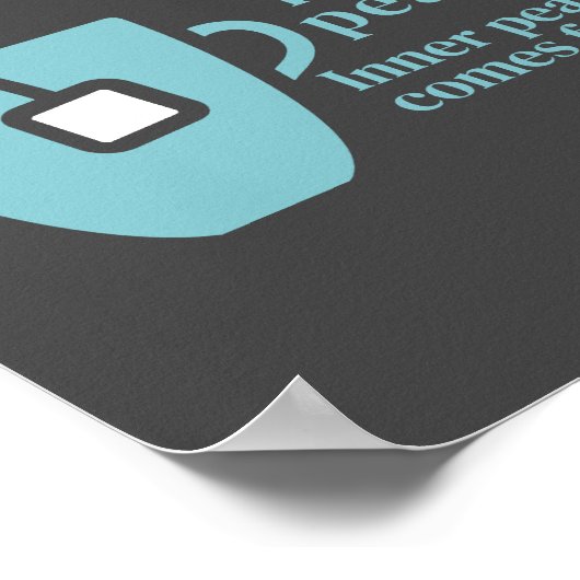 Glück ist Tee Funny Zitat Wort Kunst Poster (Ecke)