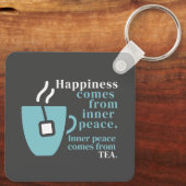 Glück ist Tee Funny Zitat Wort Kunst Schlüsselanhänger (Rückseite)