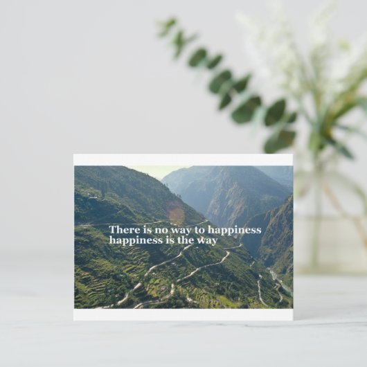 Glück ist unmöglich postkarte (Stehend Vorderseite)