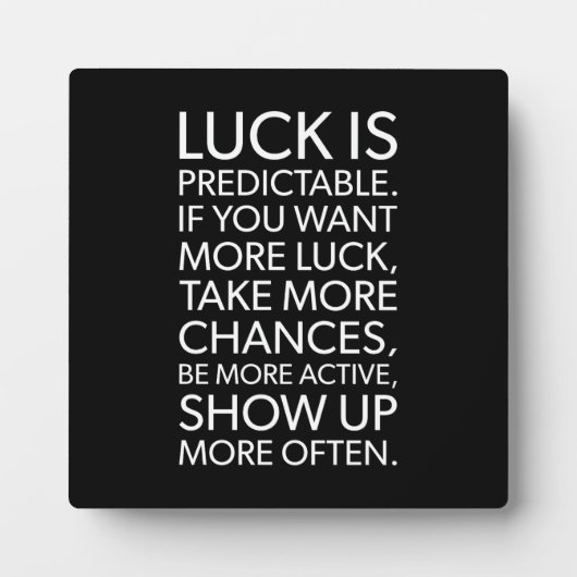 Glück ist vorhersehbar - Fitness, Hektik, Erfolg Fotoplatte (Vorderseite)