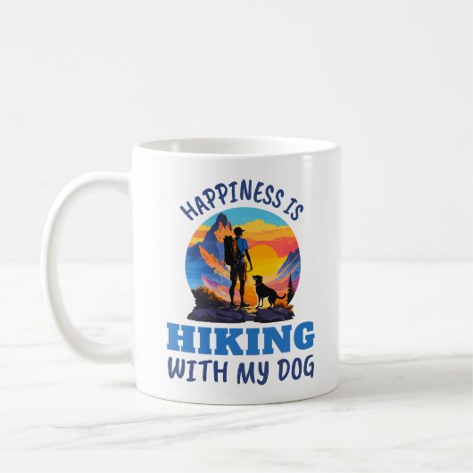 Glück ist Wandern mit meinem Hund Kaffeetasse (Links)