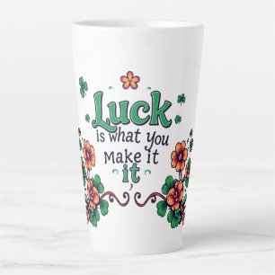 Glück ist, was Sie machen - Retro Kleeblatt Charm Milchtasse