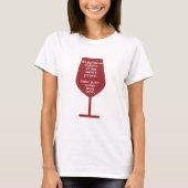 Glück ist Wein Zitat Zitat Wort Kunst T - Shirt (Vorderseite)