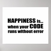 Glück ist, wenn der Code fehlerfrei ausgeführt wir Poster (Vorne)