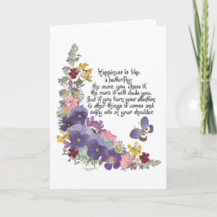 Glück ist wie ein Schmetterling Karte