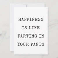 Glück ist wie in der Hose Peitschen Funny Card