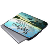 "Glück ist wie Stau" Inspiration Zitat Laptopschutzhülle (Vorne Knopf)