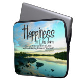 "Glück ist wie Stau" Inspiration Zitat Laptopschutzhülle (Vorderseite Links)