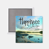 "Glück ist wie Stau" Inspiration Zitat Magnet (Vorderseite/Rückseite)