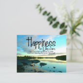 "Glück ist wie Stau" Inspiration Zitat Postkarte (Stehend Vorderseite)