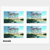 "Glück ist wie Stau" Inspiration Zitat Rechteckiger Aufkleber (Blatt)