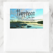 "Glück ist wie Stau" Inspiration Zitat Rechteckiger Aufkleber (Tasche)