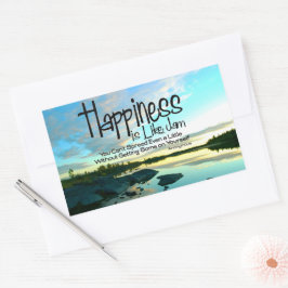 "Glück ist wie Stau" Inspiration Zitat Rechteckiger Aufkleber