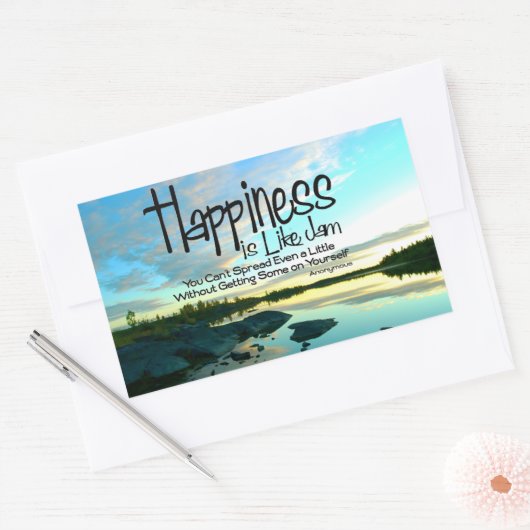 "Glück ist wie Stau" Inspiration Zitat Rechteckiger Aufkleber (Umschlag)