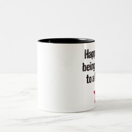 Glück ist zu einer Newfie Tasse verheiratet (Mittel)