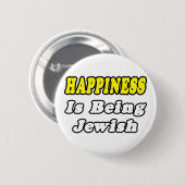 Glück... jüdisch button (Vorne & Hinten)