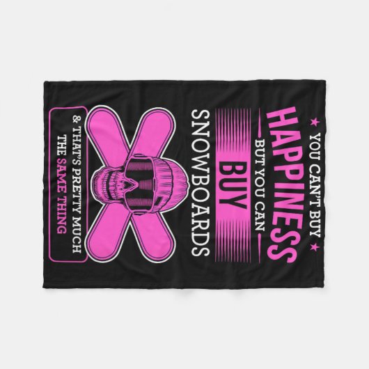 Glück kann man nicht kaufen, aber man kann Snowboa Fleecedecke (Vorderseite (Horizontal))