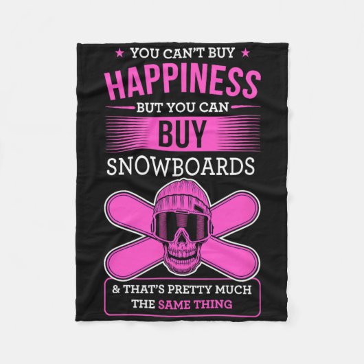 Glück kann man nicht kaufen, aber man kann Snowboa Fleecedecke (Vorderseite)