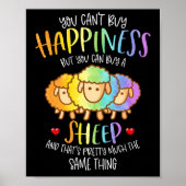 Glück kann man nicht kaufen, wenn man Schafe kaufe Poster (Vorne)