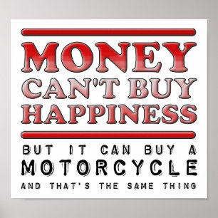 Glück Kaufen Motorrad Lustiges Poster