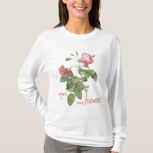 Glück kauft Blume T-Shirt (Vorderseite)