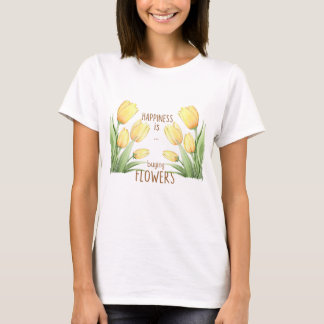 Glück kauft neue Blume T-Shirt