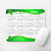 Glück Kleeblatt 2024. Mousepad (Mit Mouse)