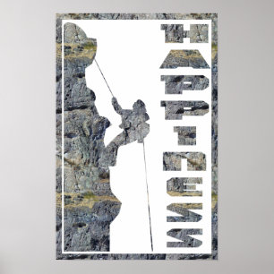 Glück: Klettern Poster