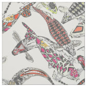 Glück koi off weiß stoff (Muster)