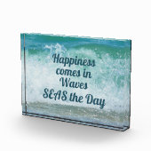Glück kommt in den Wellen Seas the Day Beautiful Fotoblock (Rechts)