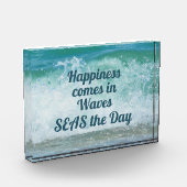 Glück kommt in den Wellen Seas the Day Beautiful Fotoblock (Links)