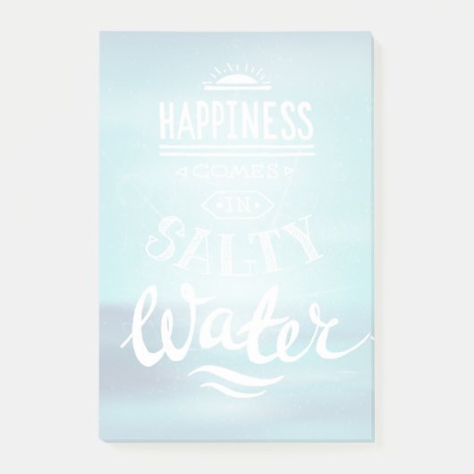 Glück kommt in salziges Wasser Post-it Klebezettel (Vorderseite)