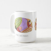 Glück kommt in Waves Fish Tasse (Vorderseite Links)