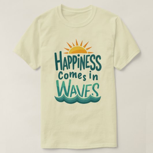Glück kommt in Waves - Funny Cruise Vacation T-Shirt (Design vorne)