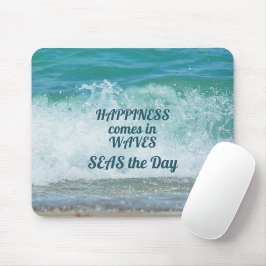 Glück kommt in WAVES SEAS the Day Mousepad (Mit Mouse)