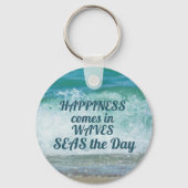 Glück kommt in WAVES Seas the Day Schlüsselanhänger (Vorderseite)