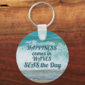 Glück kommt in WAVES Seas the Day Schlüsselanhänger (Vorderseite)