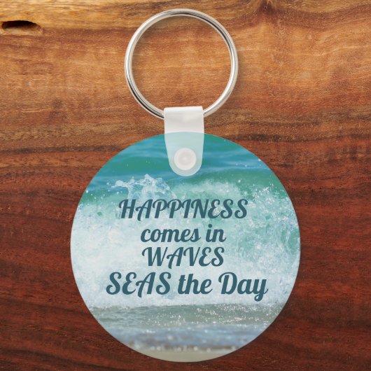 Glück kommt in WAVES Seas the Day Schlüsselanhänger (Vorderseite)