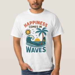 Glück kommt in Wellen - Männer Motivations-Shirt T-Shirt
