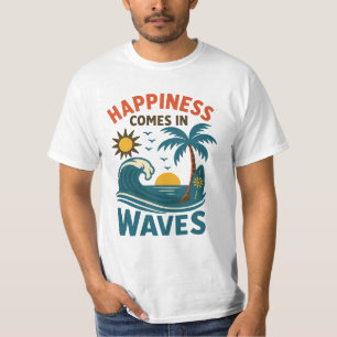 Glück kommt in Wellen - Männer Motivations-Shirt T-Shirt