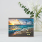 Glück kommt in Wellen Postkarte (Stehend Vorderseite)