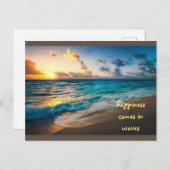 Glück kommt in Wellen Postkarte (Vorne/Hinten)