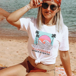 Glück kommt in Wellen, Retro Beach Bum Vibes T-Shirt