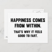 Glück kommt von innen postkarte (Vorne/Hinten)