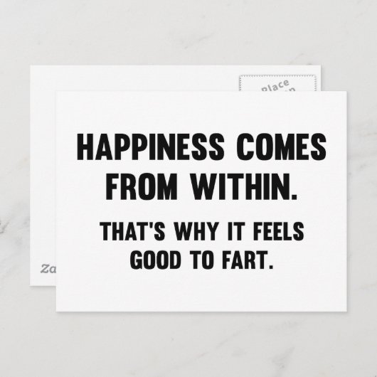 Glück kommt von innen postkarte (Vorne/Hinten)