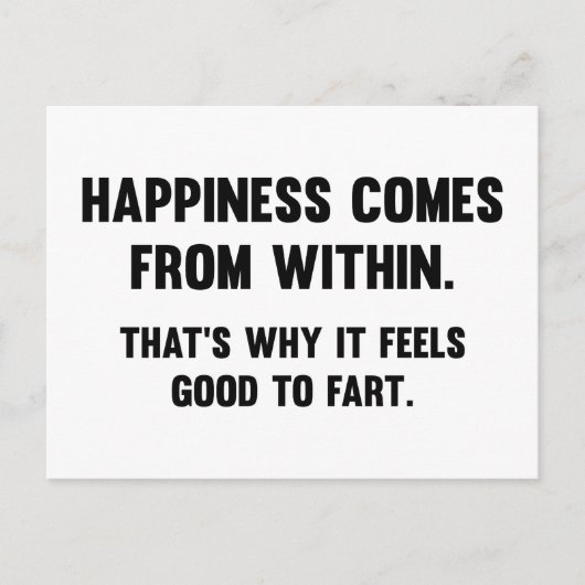 Glück kommt von innen postkarte (Vorderseite)