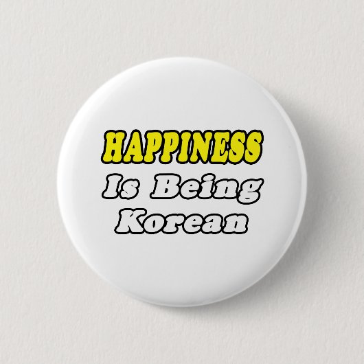 Glück... Koreanisch Button (Vorderseite)