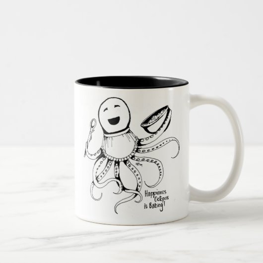 Glück-Krake backt Zweifarbige Tasse (Rechts)